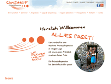 Tablet Screenshot of pension-sandhof.at